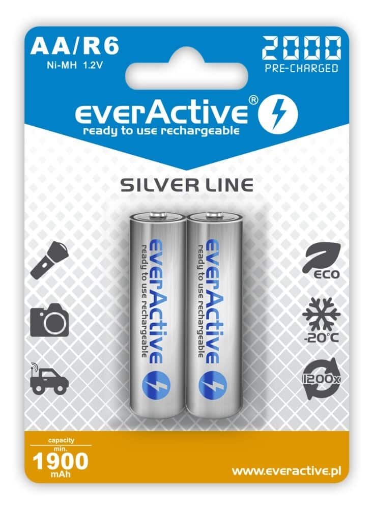 EVERACTIVE AKUMULATORKI AA 2000 MAH - 2 SZTUKI EVHRL6-2000 — zdjęcie 1 z 2