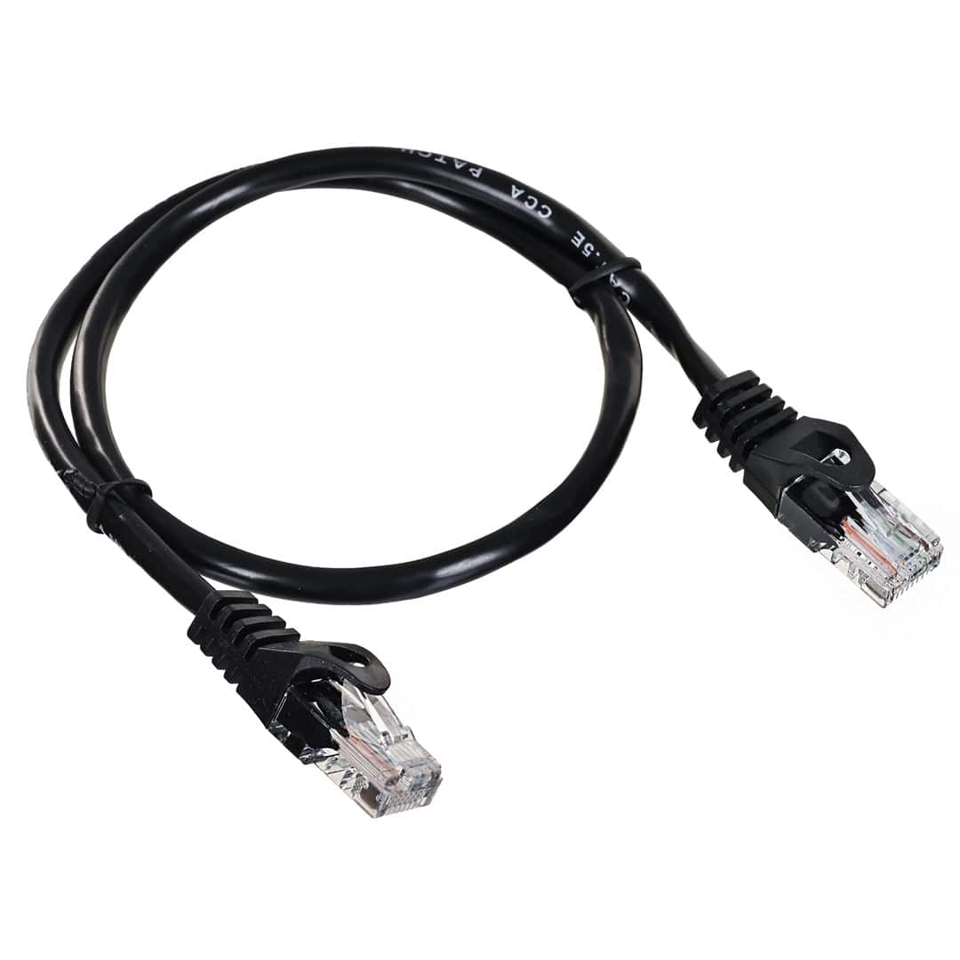 PATCHCORD KAT.5E UTP 0.5M CZARNY FLUKE PASSED LANBERG 10-PACK — zdjęcie 1 z 2