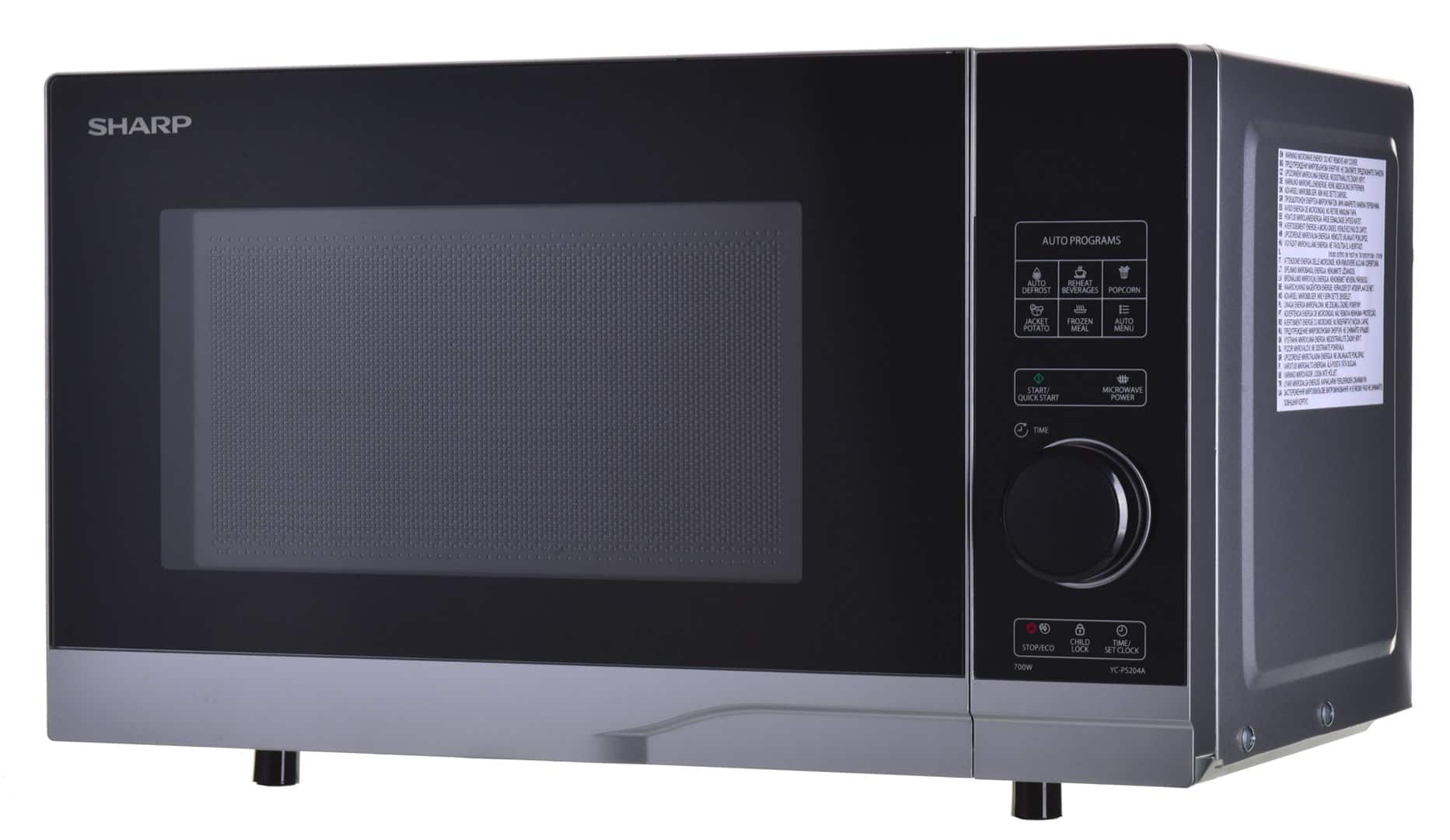 Kuchenka mikrofalowa SHARP YC-PS204AE-S srebrna 700W — zdjęcie 1 z 6