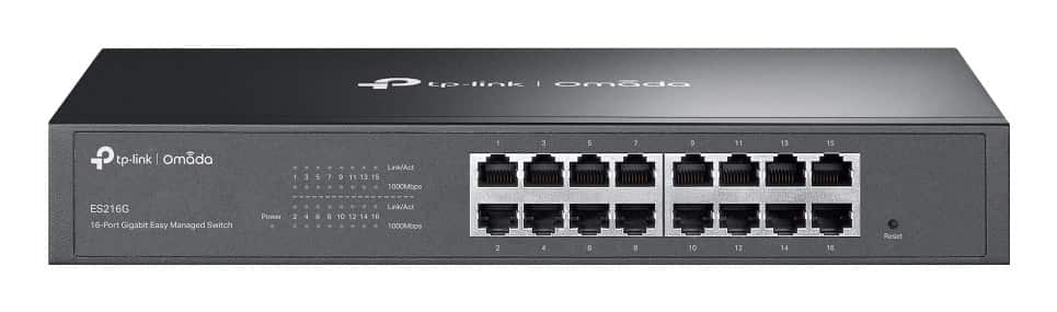 Switch TP-LINK ES216G - Czarny, LED, Montaż w Stelażu — zdjęcie 1 z 5