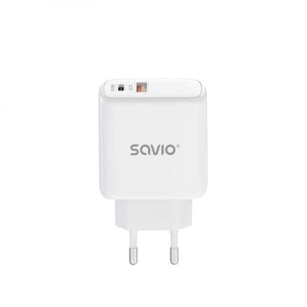SAVIO ŁADOWARKA SIECIOWA 30W QUICK CHARGE, POWER DELIVERY 3.0 LA-06 — zdjęcie 1 z 4