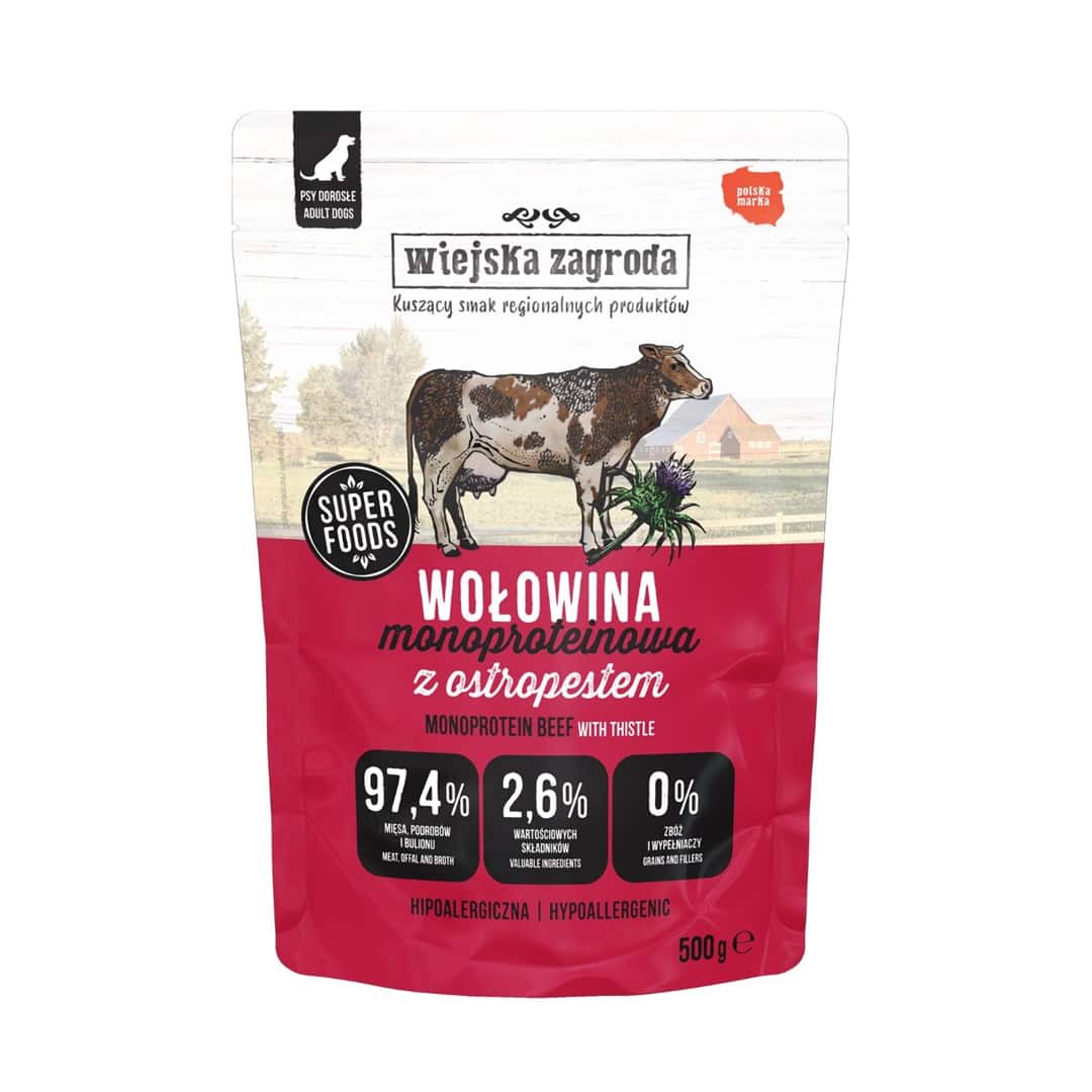 Wiejska Zagroda Wołowina 500g - Mokra Karma Psa — zdjęcie 1 z 2