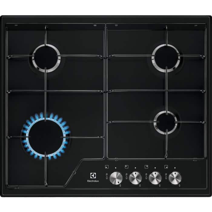 Płyta gazowa ELECTROLUX EGS6424K czarna emalia — zdjęcie 1 z 2