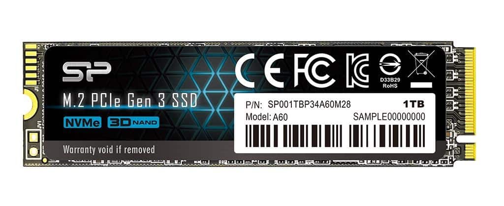 Dysk SSD Silicon Power A60 1TB M.2 PCIe NVMe