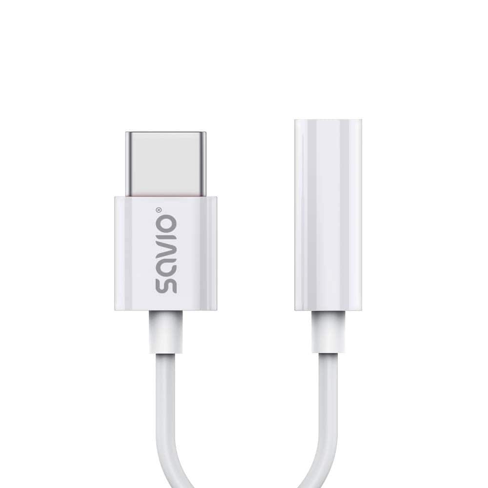 SAVIO ADAPTER USB-C - MINI JACK 3,5 MM (F) AK-51 — zdjęcie 1 z 2