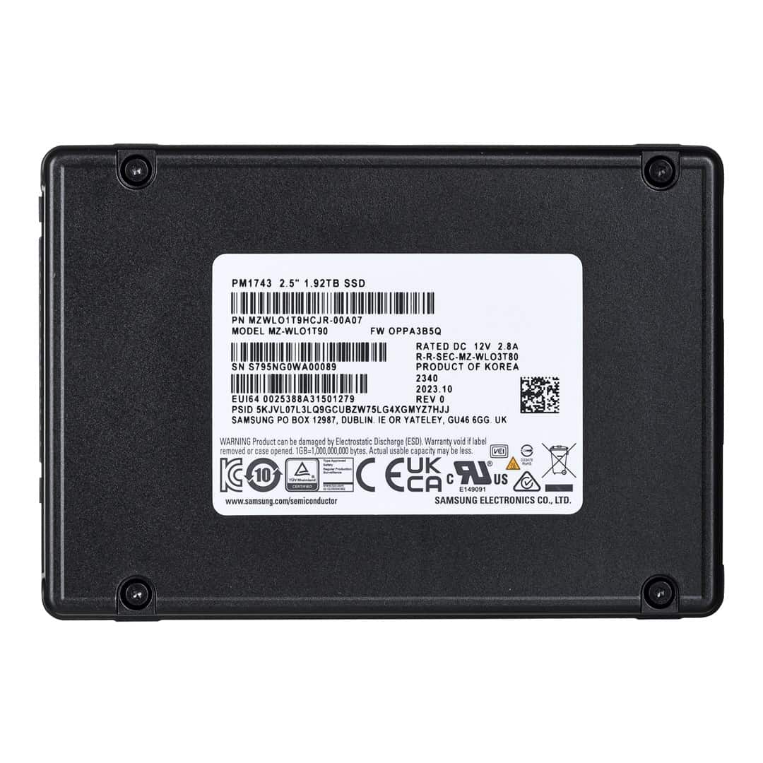 Dysk SSD Samsung PM1743 1.92TB U.2 NVMe PCIe 5.0 — zdjęcie 1 z 6