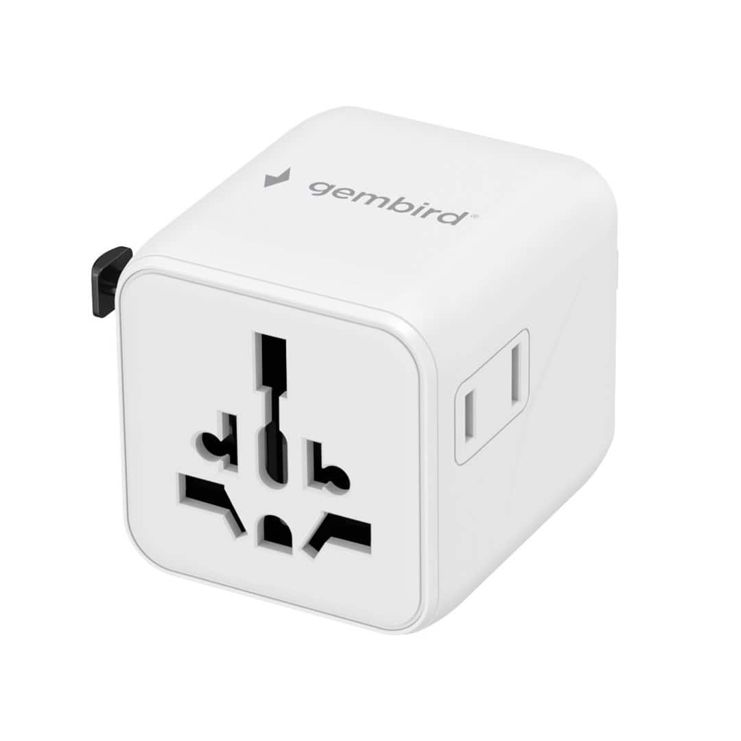 GEMBIRD UNIWERSALNY ADAPTER PODRÓŻNY BIAŁY — zdjęcie 1 z 8