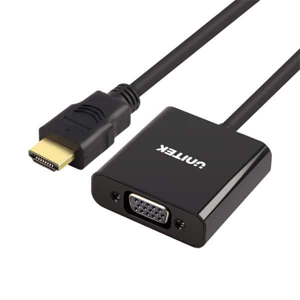 UNITEK ADAPTER HDMI TO VGA + AUDIO — zdjęcie 1 z 3