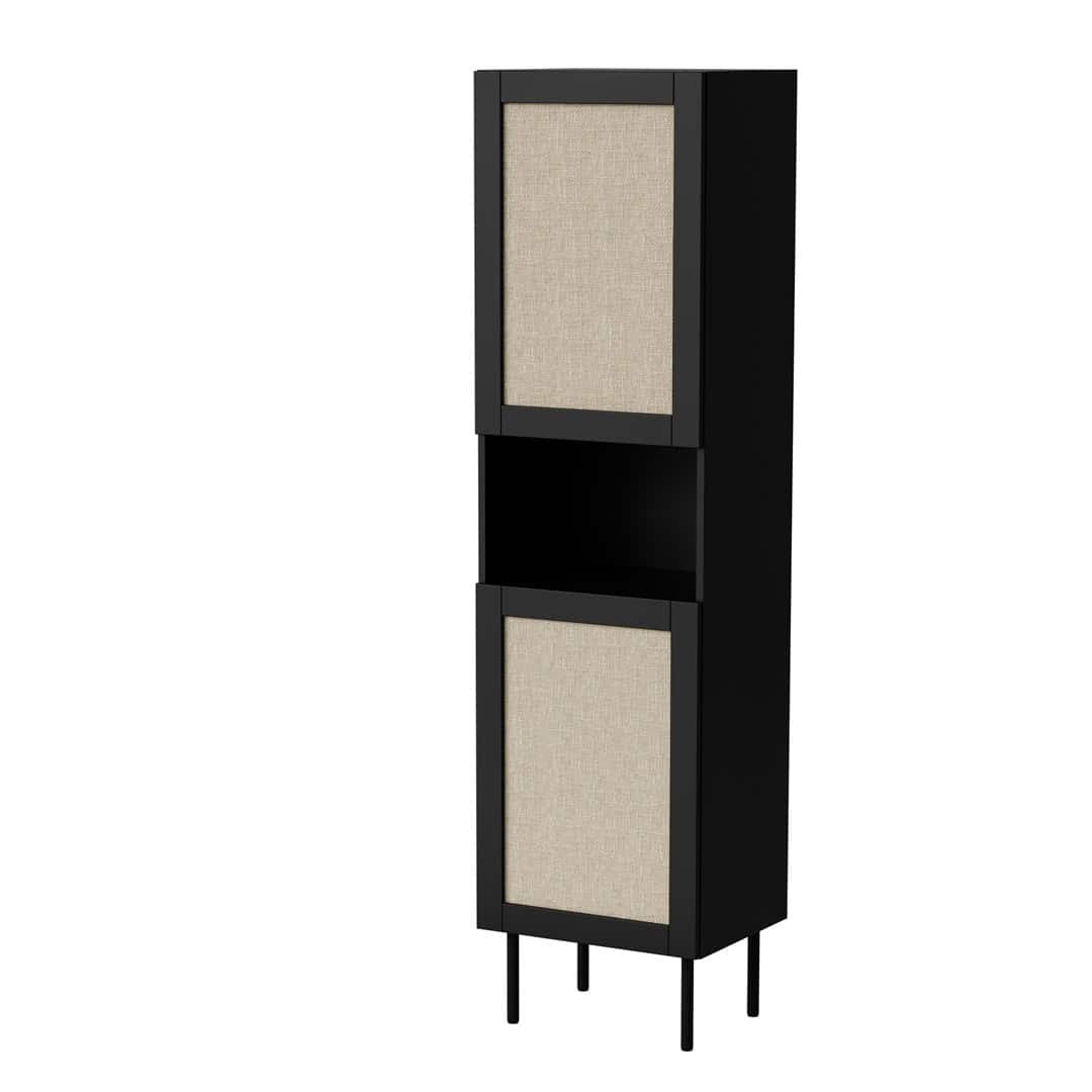Witryna JUTA 50x39,5x190 czarny + linol calabria — zdjęcie 1 z 4