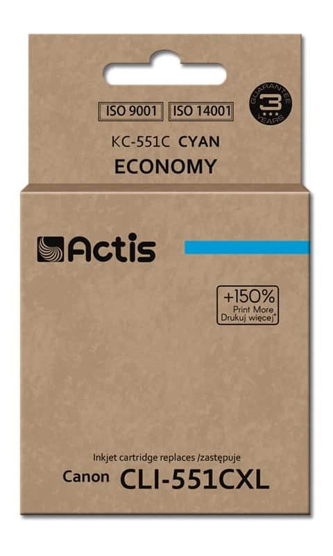 Actis KC-551C Tusz, Zamiennik Canon CLI-551C, 12 ml, Niebieski