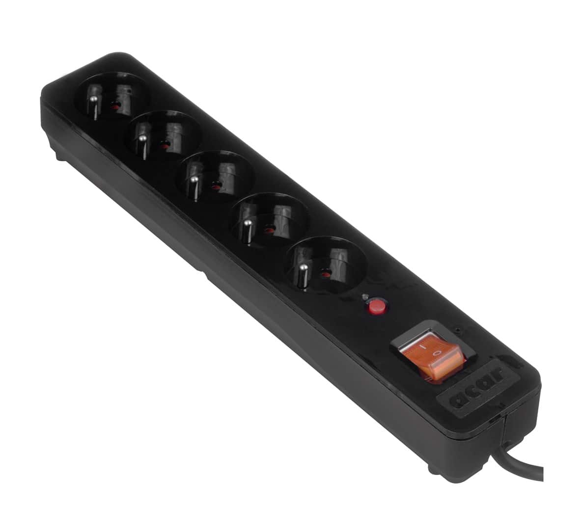 Listwa zasilająca HSK DATA ALP-ACARX5-----005 (5 x UTE; 10 A; 5m; kolor czarny) — zdjęcie 1 z 4