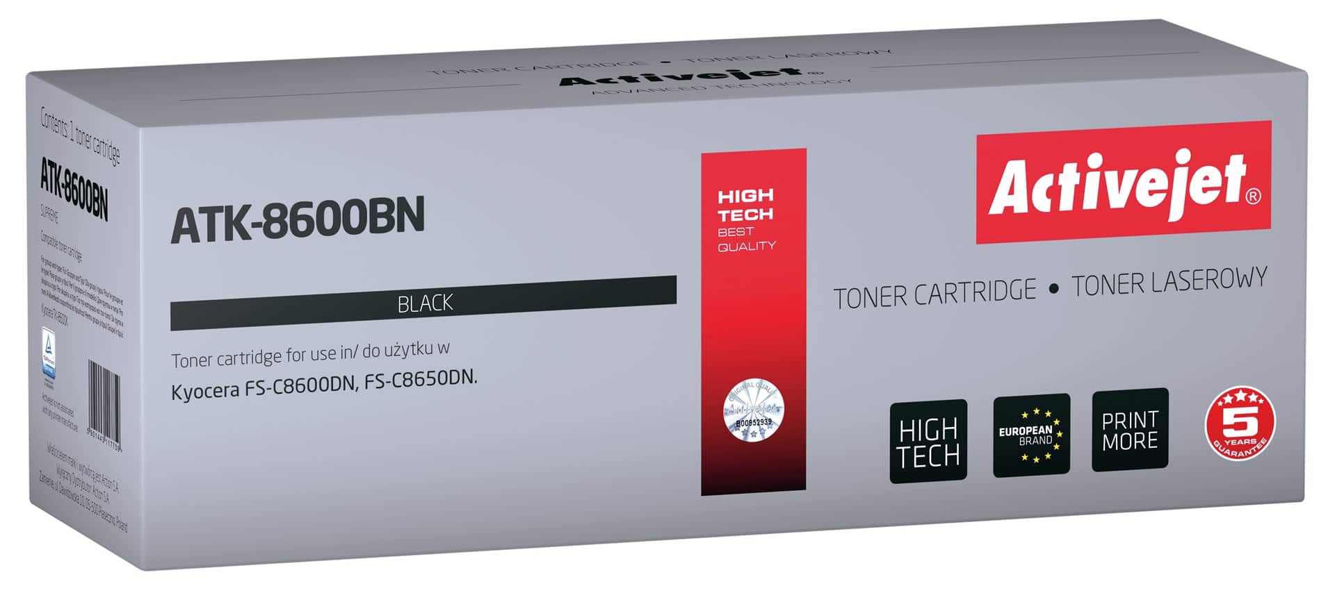 Activejet ATK-8600BN Toner - Zamiennik Kyocera TK-8600K
