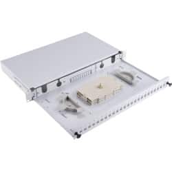Alantec Przełącznica światłowodowa 24xSC simplex / 24xLC duplex 19" 1U z płytą czołową oraz akcesoriami montażowymi (dławiki, opaski), wysuwalna (FOP-1U-24SCS-S)