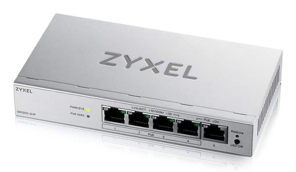 Switch Zyxel GS1200-5HP 5p v3 PoE 68W Managed Gigabit — zdjęcie 1 z 4