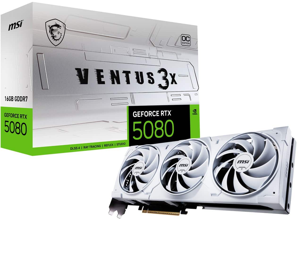 Karta graficzna MSI GeForce RTX 5080 16GB VENTUS 3X OC WHITE GDDR7 — zdjęcie 1 z 8