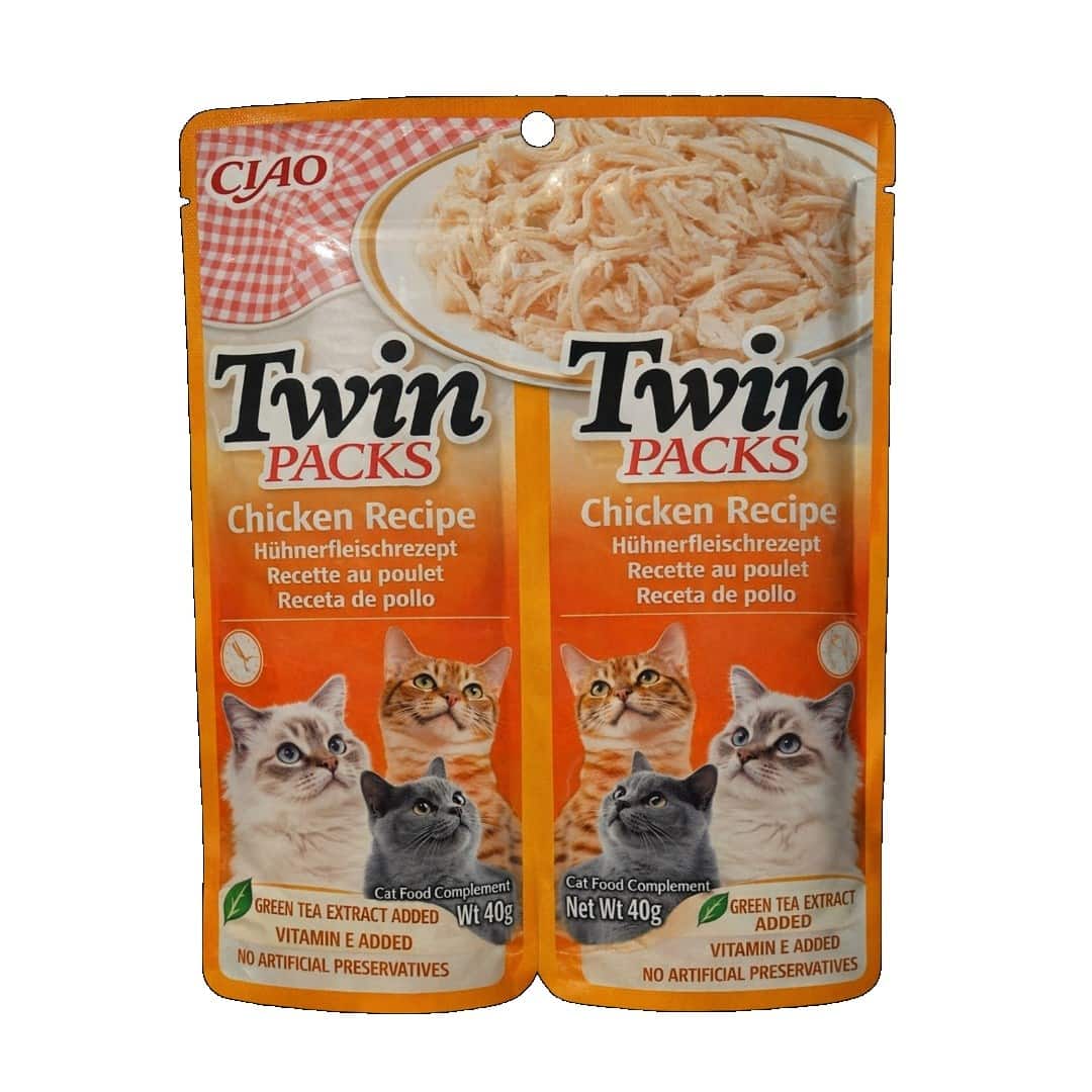 INABA CAT TWIN kurczak z krabem - przysmak dla kota 2 x 40 g