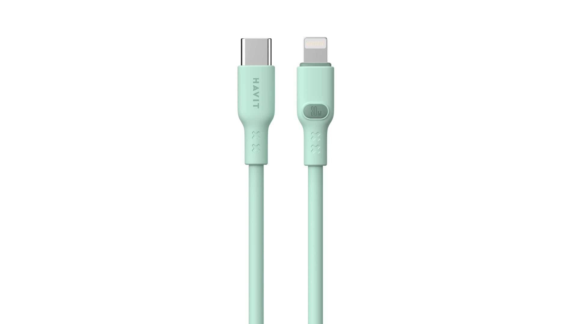 Kabel Havit Typ C-Lightning CB6281 1.0m Zielony — zdjęcie 1 z 4