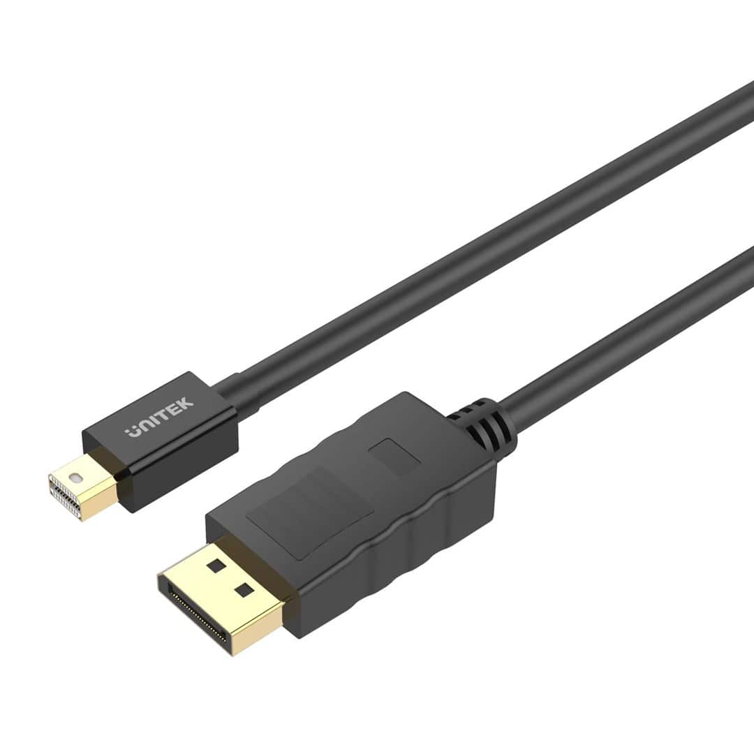 UNITEK KABEL MINIDISPLAYPORT/DISPLAYPORT M/M 2M, Y-C611BK — zdjęcie 1 z 3