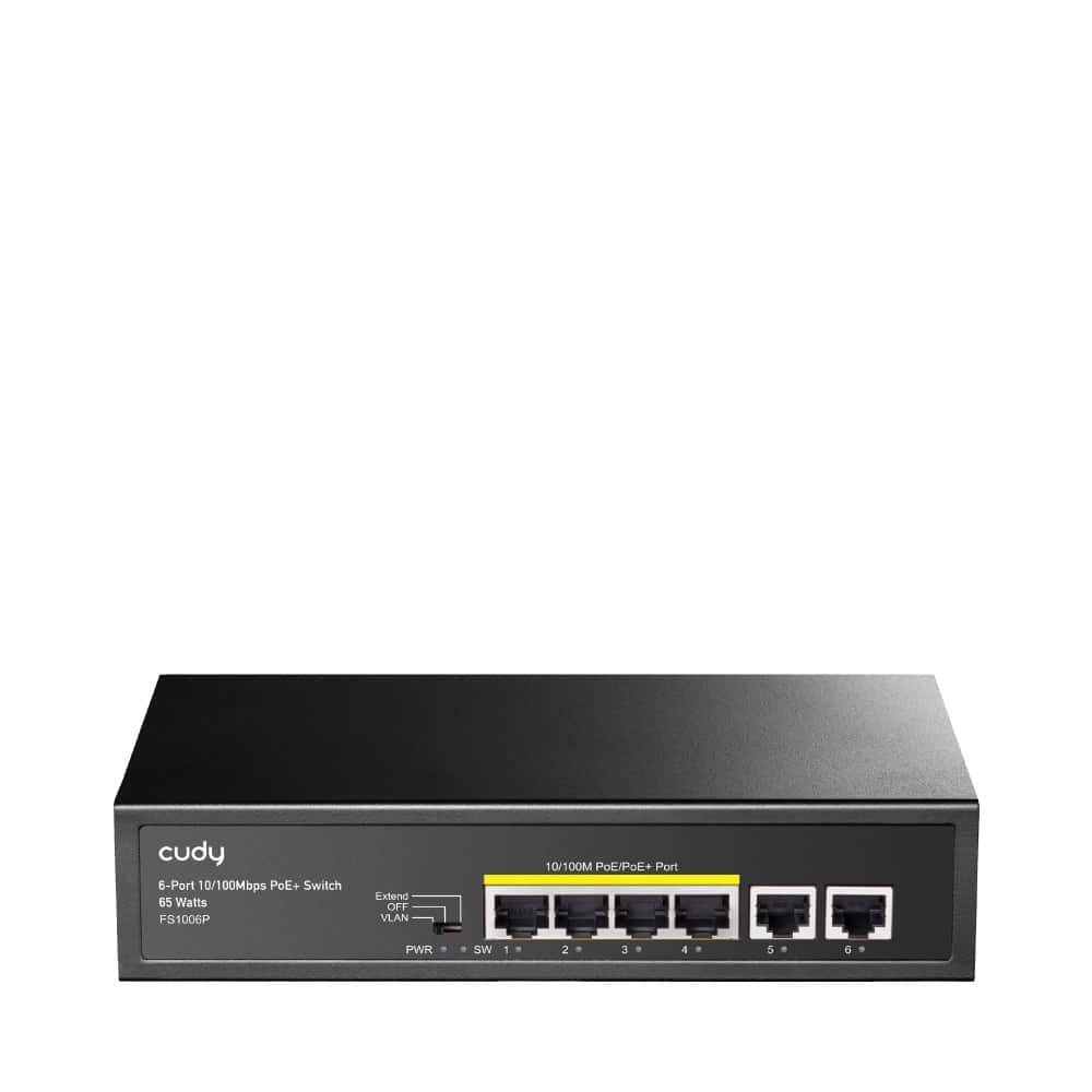Switch CUDY FS1006P 6-Port 10/100M PoE+ 60W — zdjęcie 1 z 4