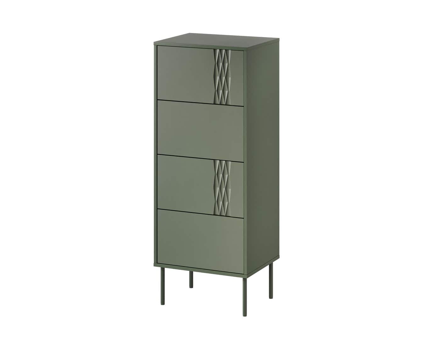 Komoda 4S TRESSE 50x40x125 zieleń mat — zdjęcie 1 z 4