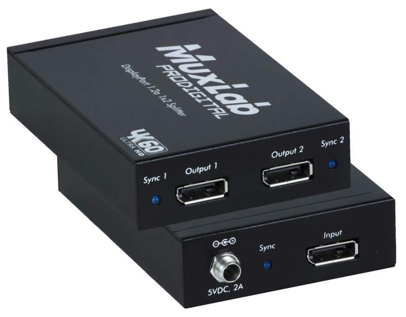 MUXLAB SPLITTER DISPLAYPORT 1.2A 1X2 HUB, MST