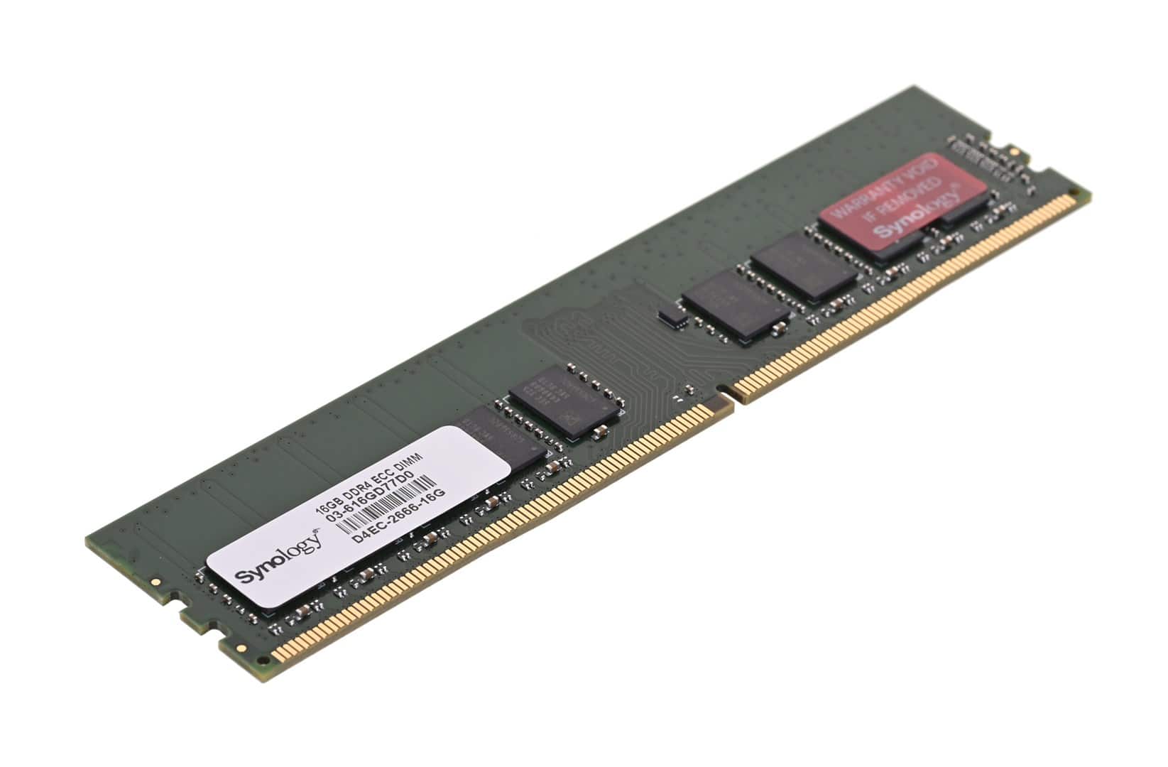 Synology 16GB DDR4 ECC Unbuffered DIMM (SA3400D, SA3200D, UC3400, UC3200, RS4021xs+, RS3621xs+, RS3621RPxs, RS2821RP+, RS2421RP+, RS2421+, RS1619xs+, RS3618xs, RS2818RP+, RS2418RP+, RS2418+) D4EC-2666-16G — zdjęcie 1 z 6