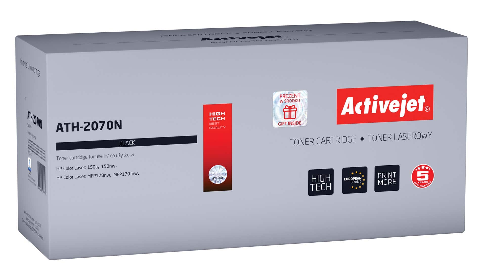 Activejet ATH-2070N Toner (zamiennik HP 117A W2070A; 2070A; Supreme; 1000 stron; czarny)