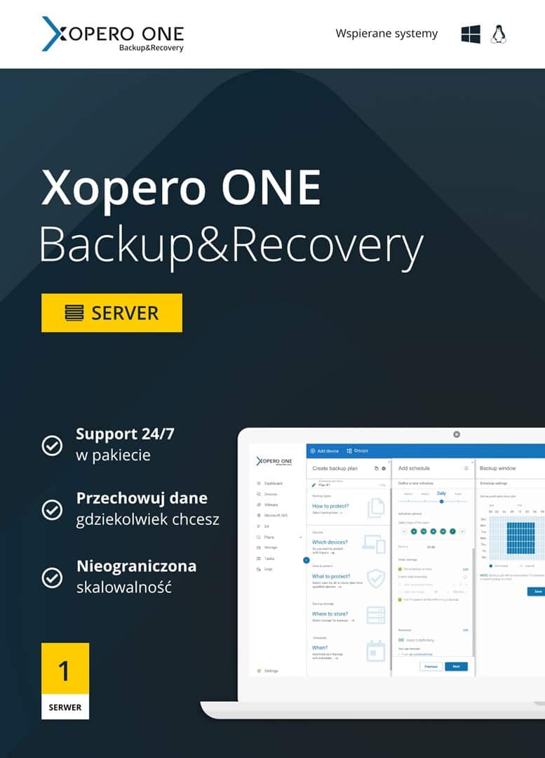 Xopero ONE Lifetime 1x NAS 5 TB + Support