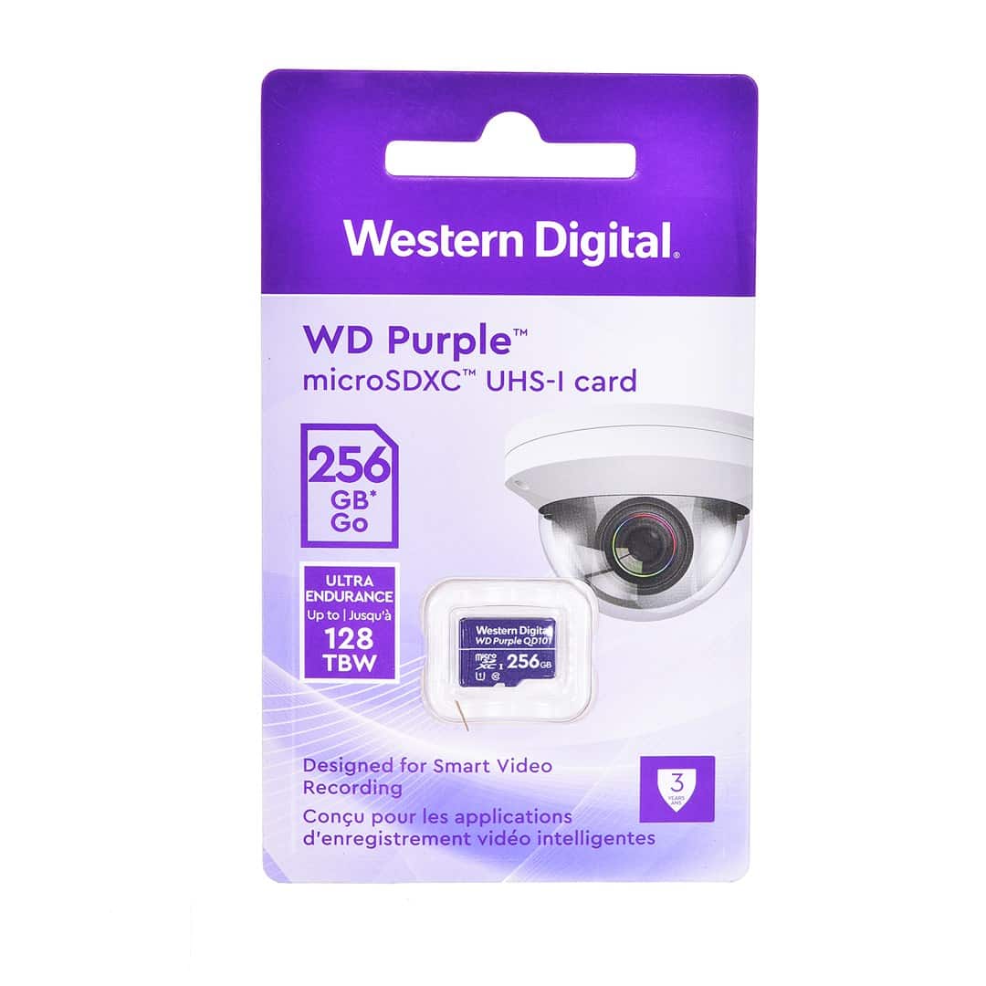 Karta pamięci WD Purple microSDXC WDD0256G1P0C (256GB; Class 10, Class U1) — zdjęcie 1 z 2