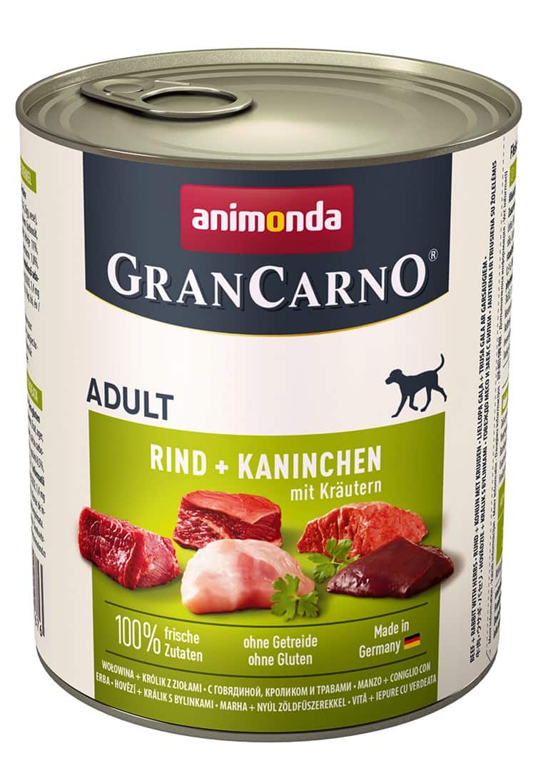ANIMONDA Grancarno Adult wołowina, królik i zioła 800g — zdjęcie 1 z 2