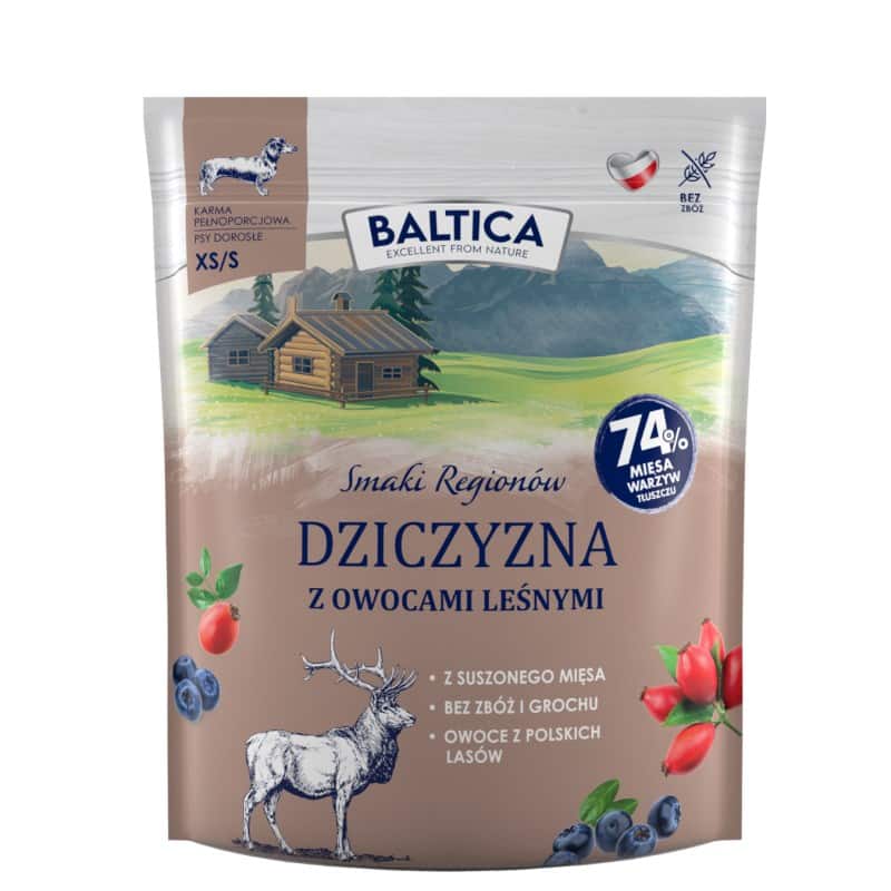 BALTICA SMAKI REGIONÓW Dziczyzna z owocami leśnymi XS / S  1kg — zdjęcie 1 z 2