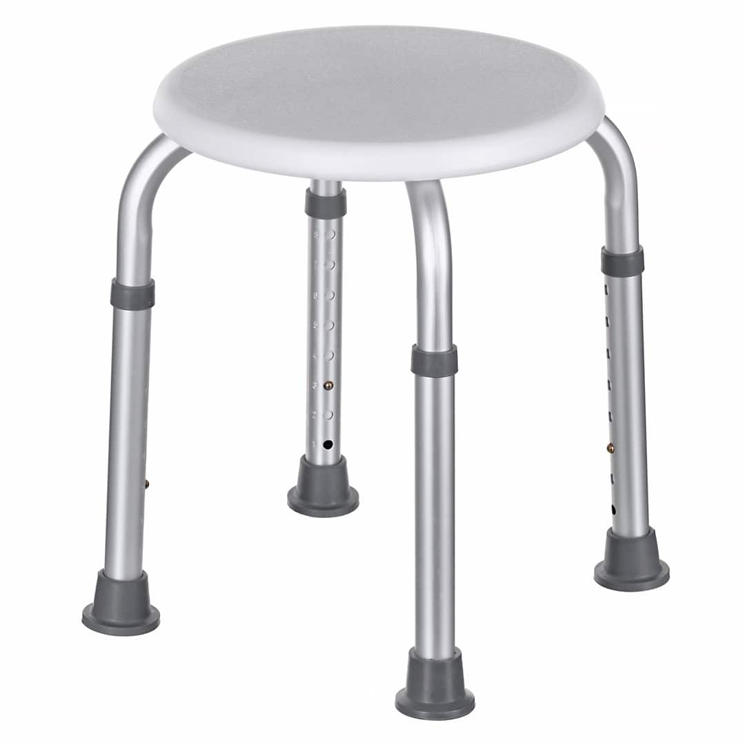 Taboret prysznicowy okrągły aluminiowy — zdjęcie 1 z 8