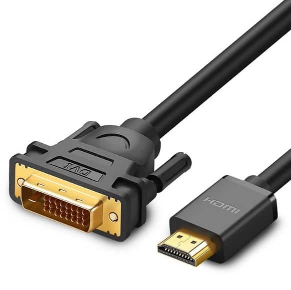 Ugreen kabel HD106 DVI 24+1 pin/HDMI FHD 60Hz 1.5m (czarny) — zdjęcie 1 z 5