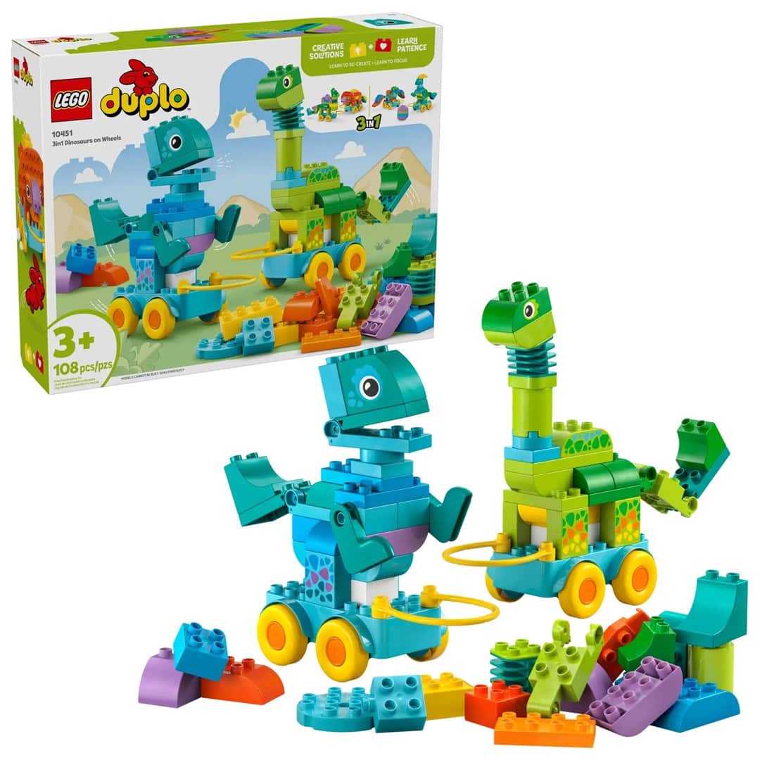 LEGO Duplo 3w1 10451 - Dinozaury na kółkach — zdjęcie 1 z 8