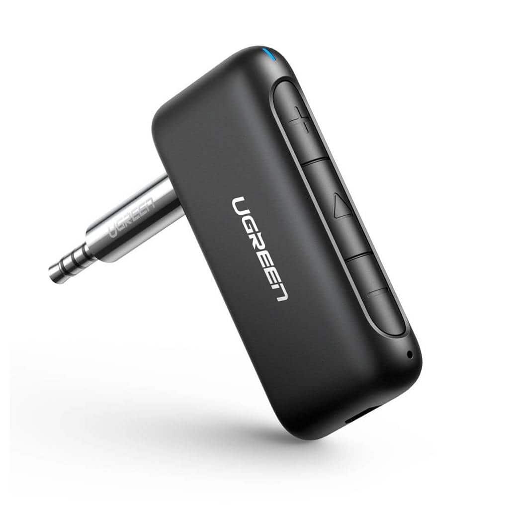 Ugreen Odbiornik dźwięku adapter audio Bluetooth 5.0 - 3,5 mm mini jack do samochodu (czarny) — zdjęcie 1 z 2