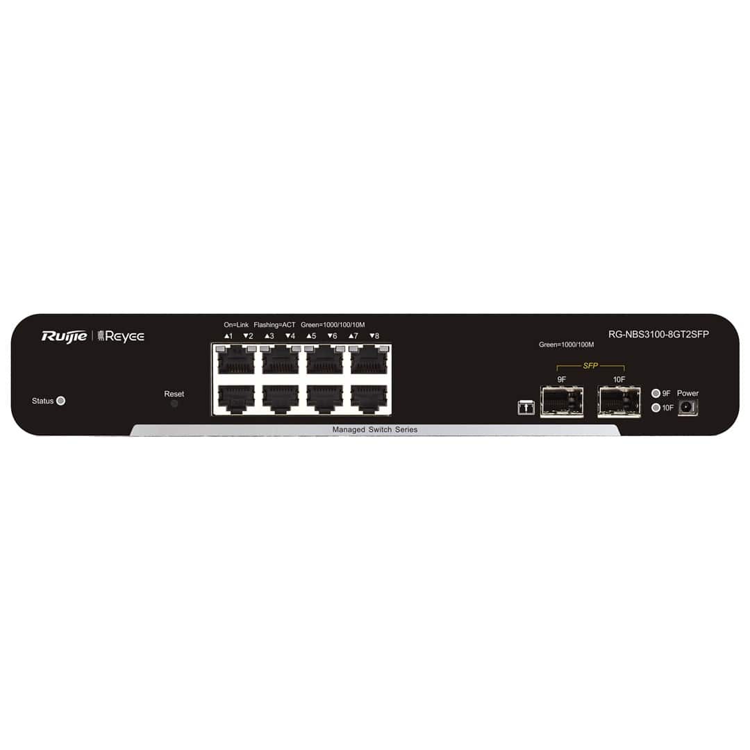 Switch Ruijie Reyee RG-NBS3100-8GT2SFP Czarny — zdjęcie 1 z 5