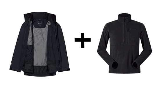 Kurtka Berghaus Hillwalker IA Shell roz. M Czarna + Bluza Berghaus Prism PT HZ  roz. M Czarna — zdjęcie 1 z 8