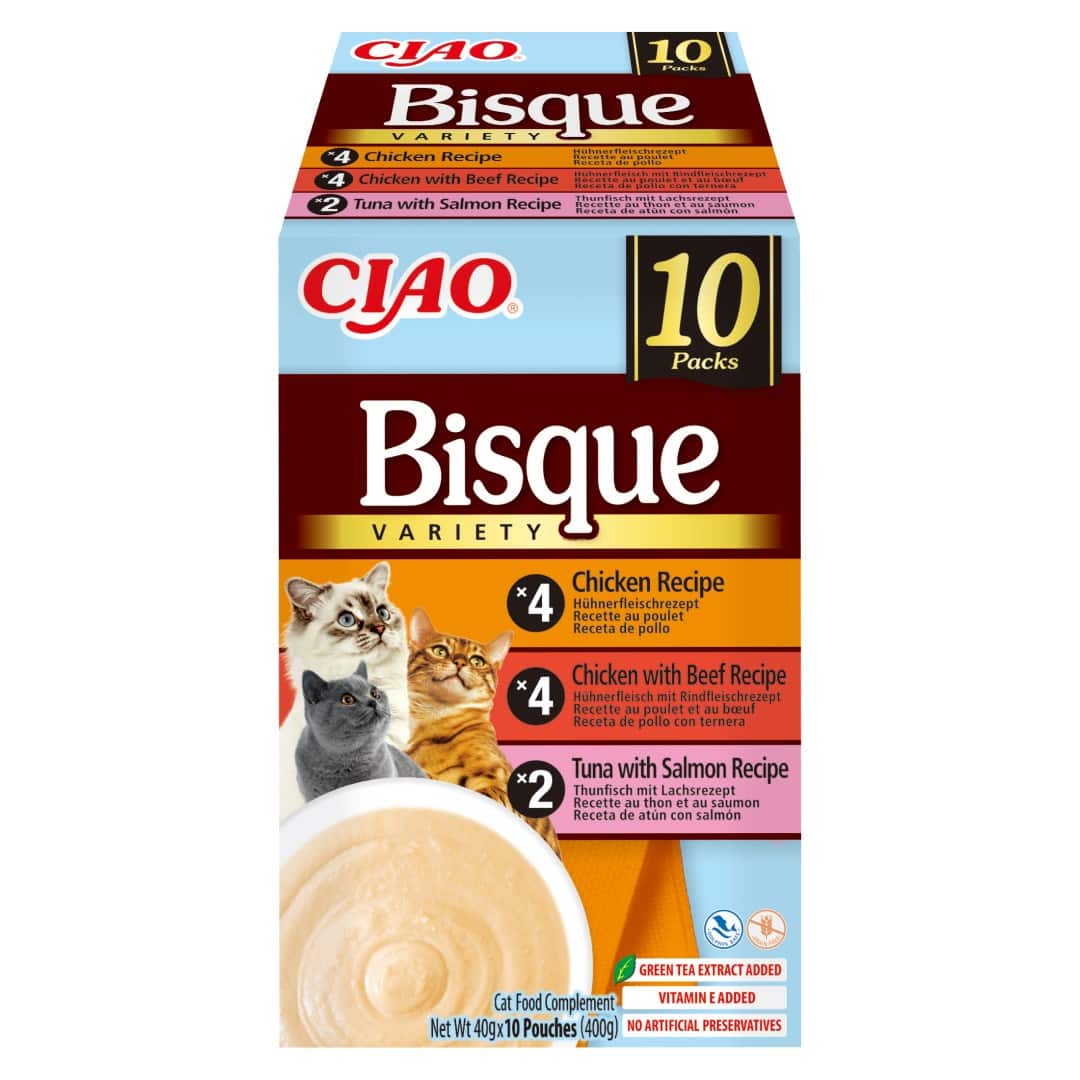 INABA CAT CIAO BISQUE CHICKEN,BEEF,FISH 10x40g — zdjęcie 1 z 4