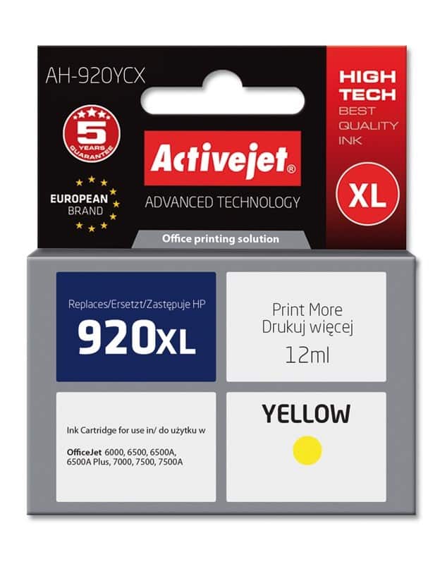 Activejet AH-920YCX Tusz, 12 ml, ööld — zdjęcie 1 z 2