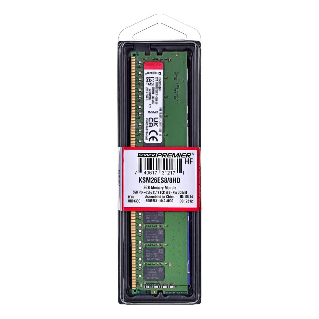 Kingston UDIMM ECC 8GB DDR4 2666MHz