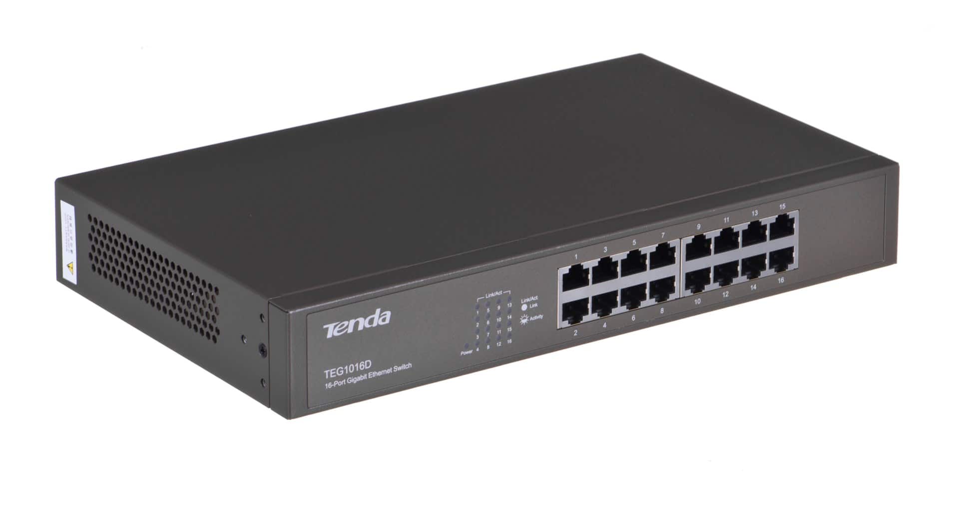 Switch Tenda TEG1016D 16x 10/100/1000Mbps Niebieski — zdjęcie 1 z 6