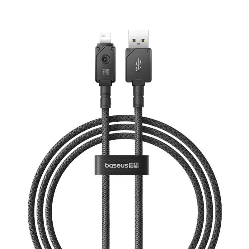 Kabel Baseus Unbreakable USB-Lightning 2.4A 1m (czarny) — zdjęcie 1 z 8