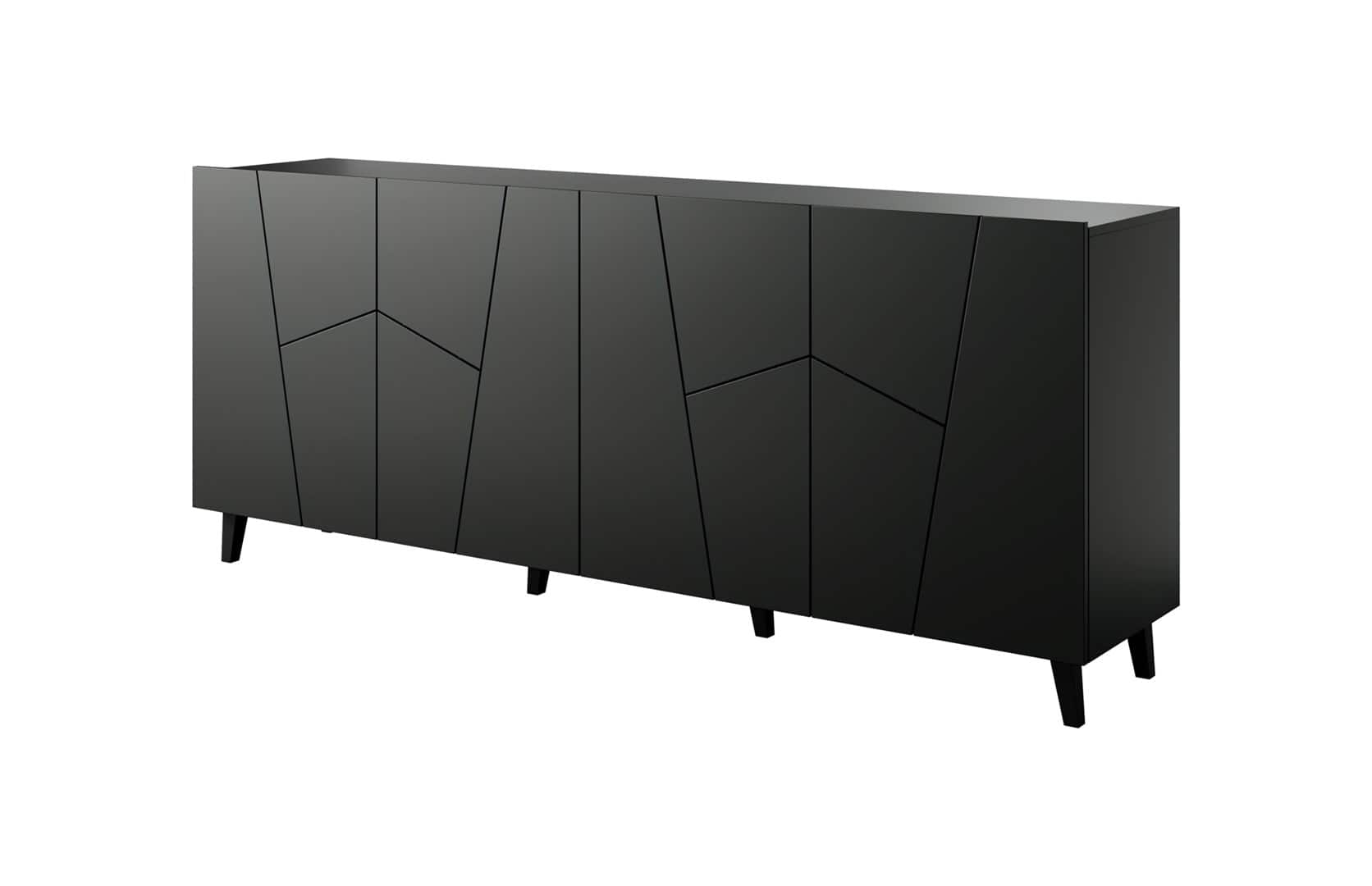 Komoda ETNA 200x42x82 czarny mat — zdjęcie 1 z 5