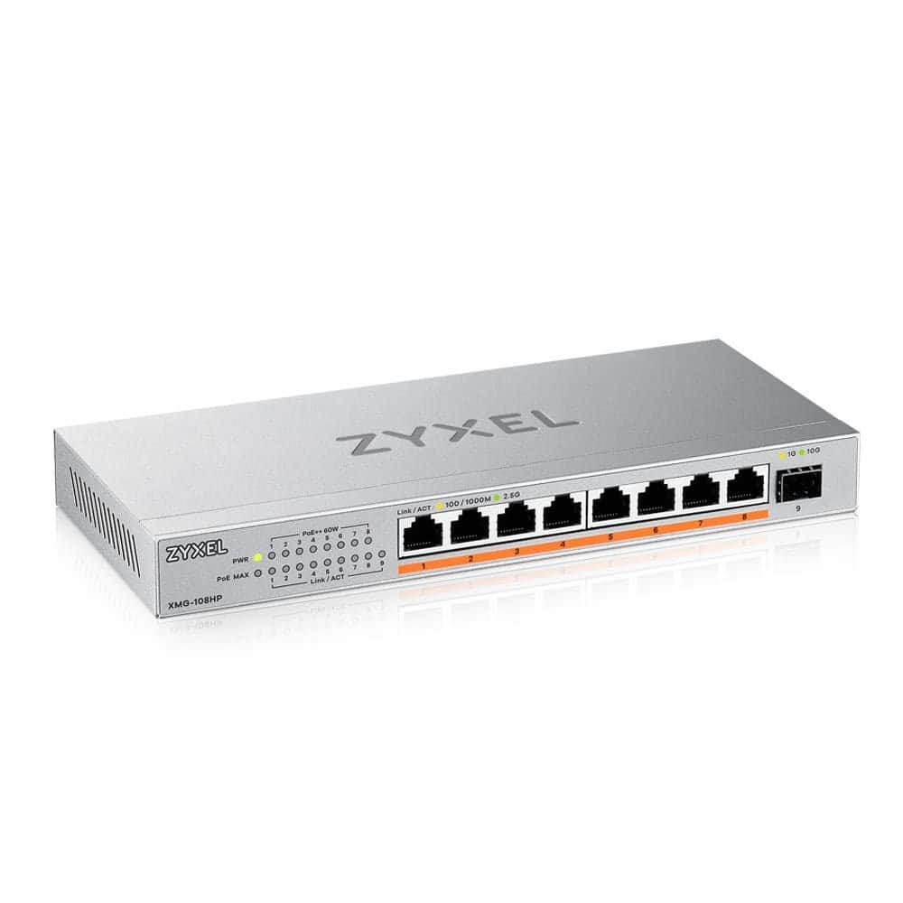 Switch Zyxel XMG-108HP 9p PoE 100W Multigigabit — zdjęcie 1 z 4