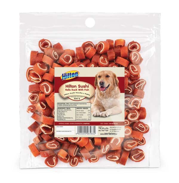HILTON Sushi kaczka z rybą - przysmak dla psa - 500 g