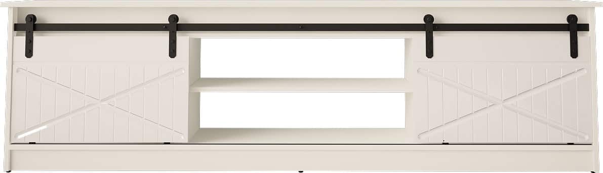 Szafka RTV GRANERO 200x56,7x35 biały/biały połysk — zdjęcie 1 z 7