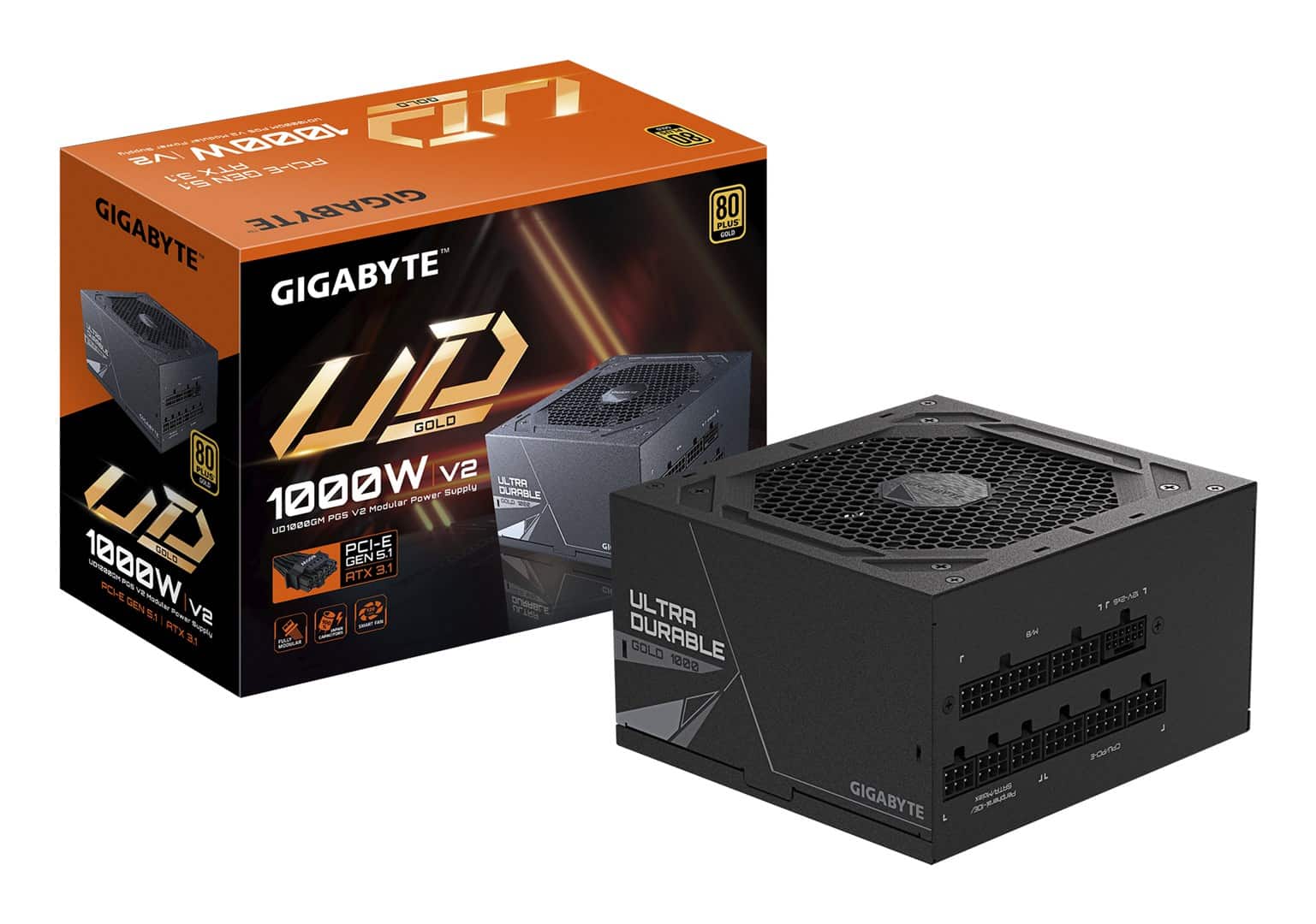 Zasilacz Gigabyte UD1000GM PG5 V.2 1000W 80+ Gold — zdjęcie 1 z 7