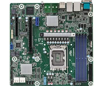 Płyta główna ASRock W680D4U 1x LGA1700 Intel Core 12/13gen W680 (4xDIMM, SATA, 1xM.2, 2x1GbE, IPMI) — zdjęcie 1 z 4