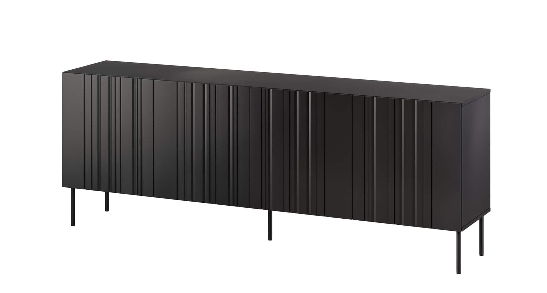 Komoda ISLA 200x40x75 czarny mat — zdjęcie 1 z 4
