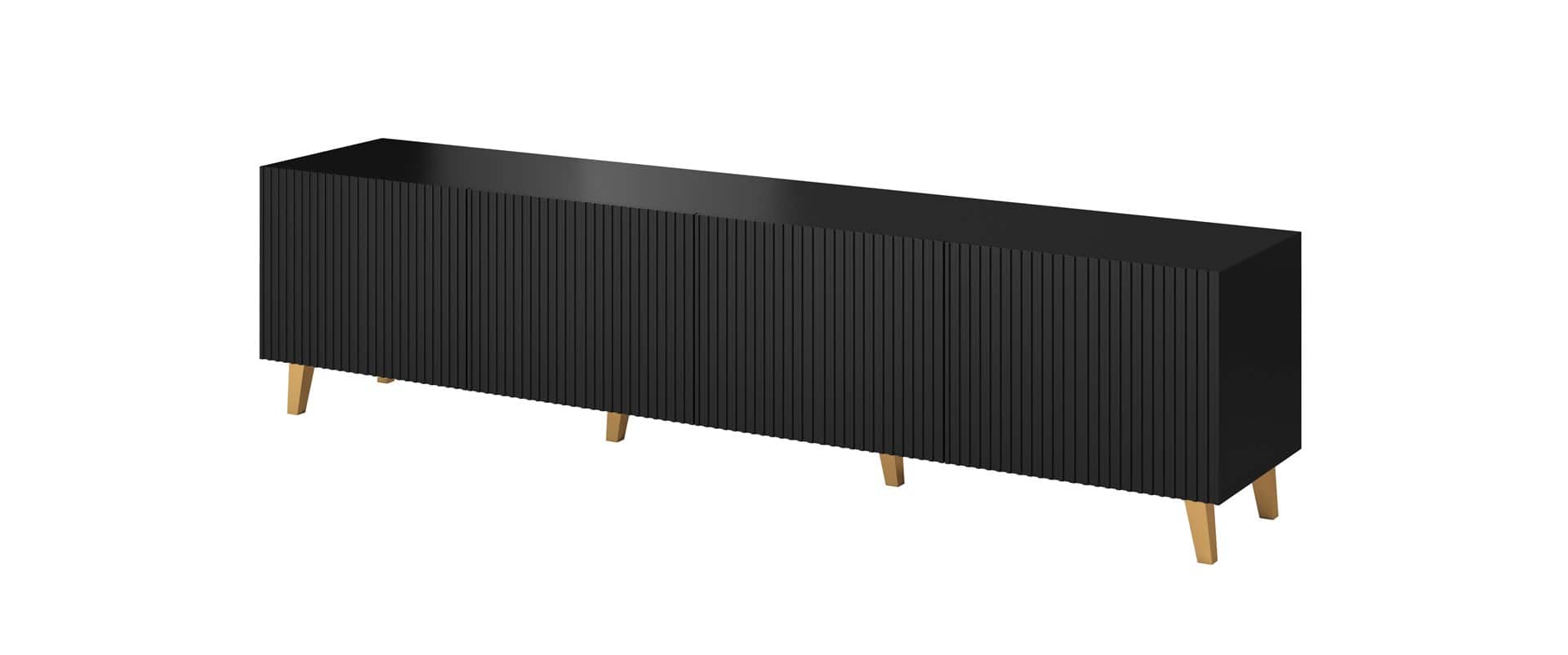 Szafka RTV PAFOS 200x40x52 czarny mat — zdjęcie 1 z 7